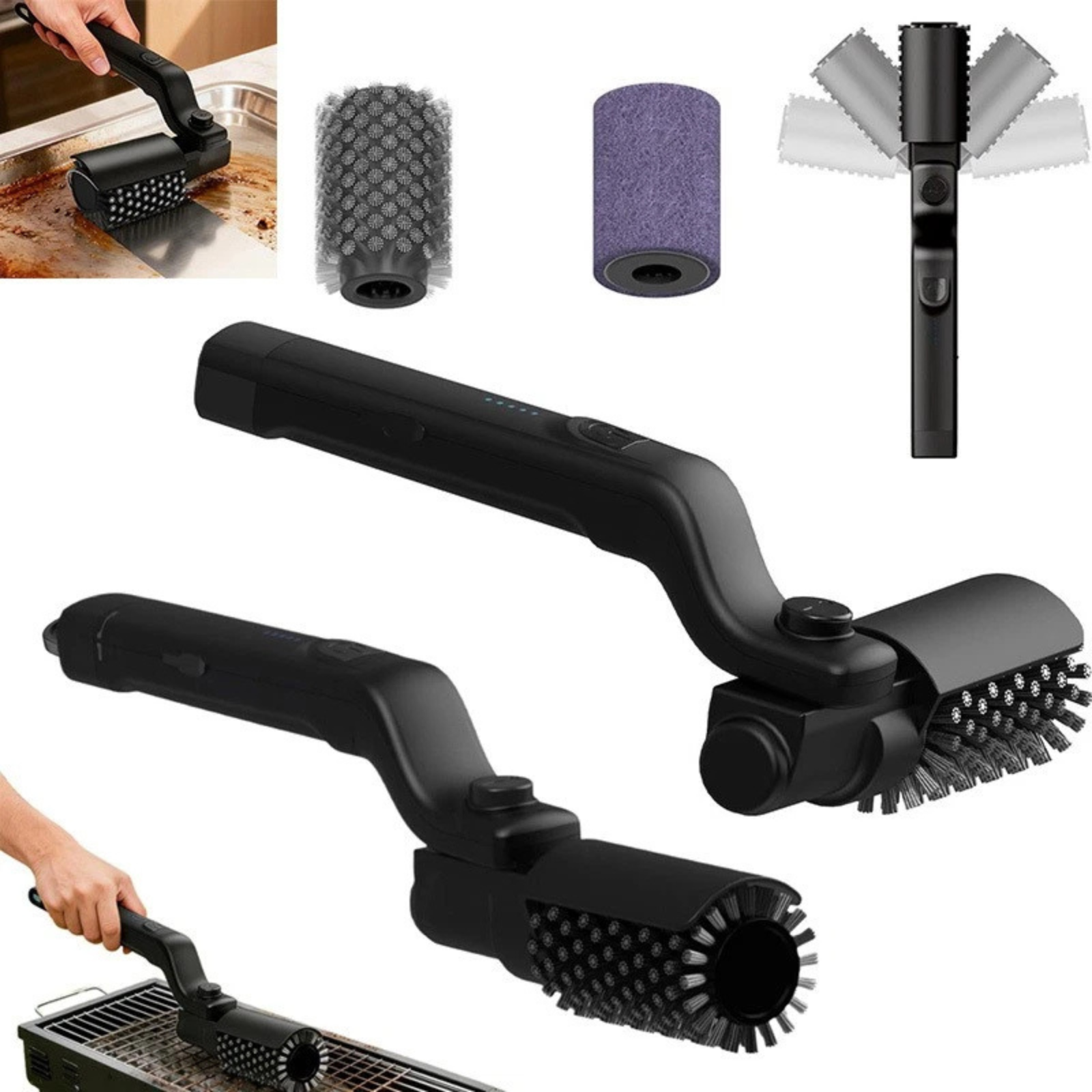 Brush Grill Electric Cordless Rechargeable BBQ Cleaning Tool Scraper