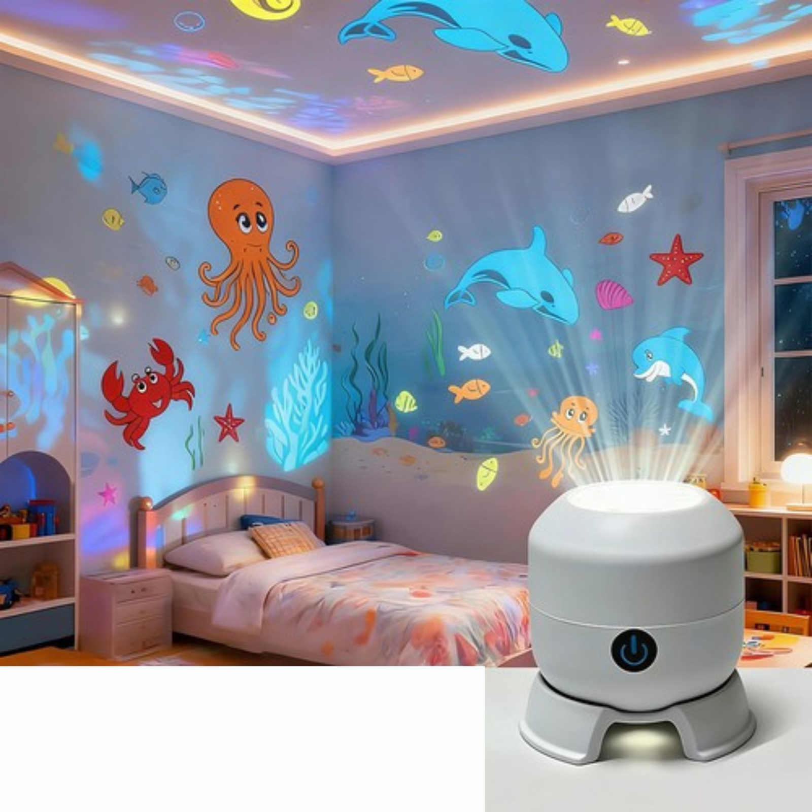 Rotating Dynamic LED Projector Night Light Ocean Galaxy Effect Lamp