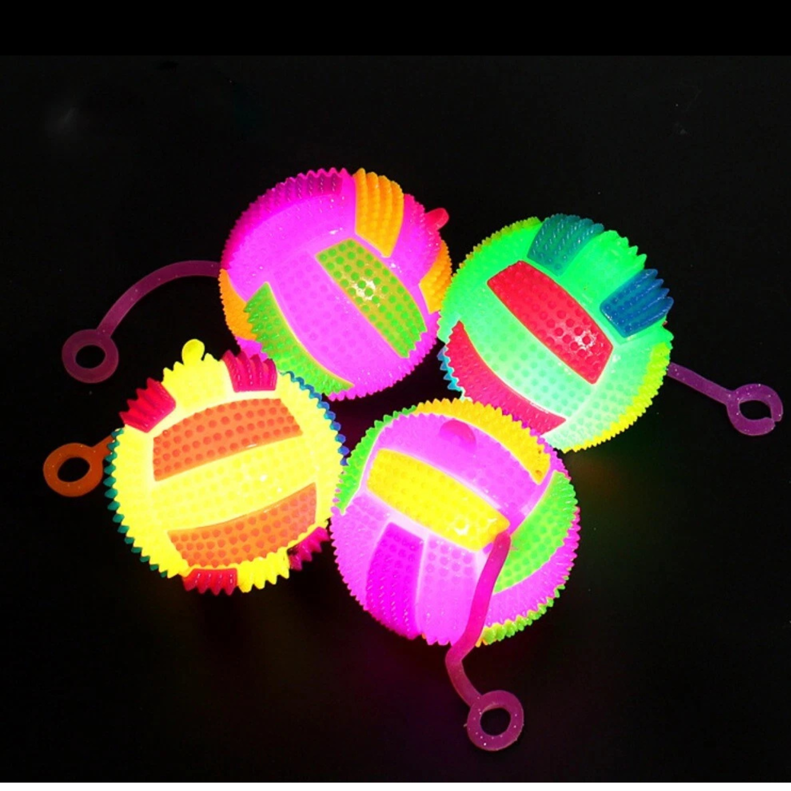 LED Light Up Glowing Ball Luminous Kids Toy Flashing Play Ball No 3