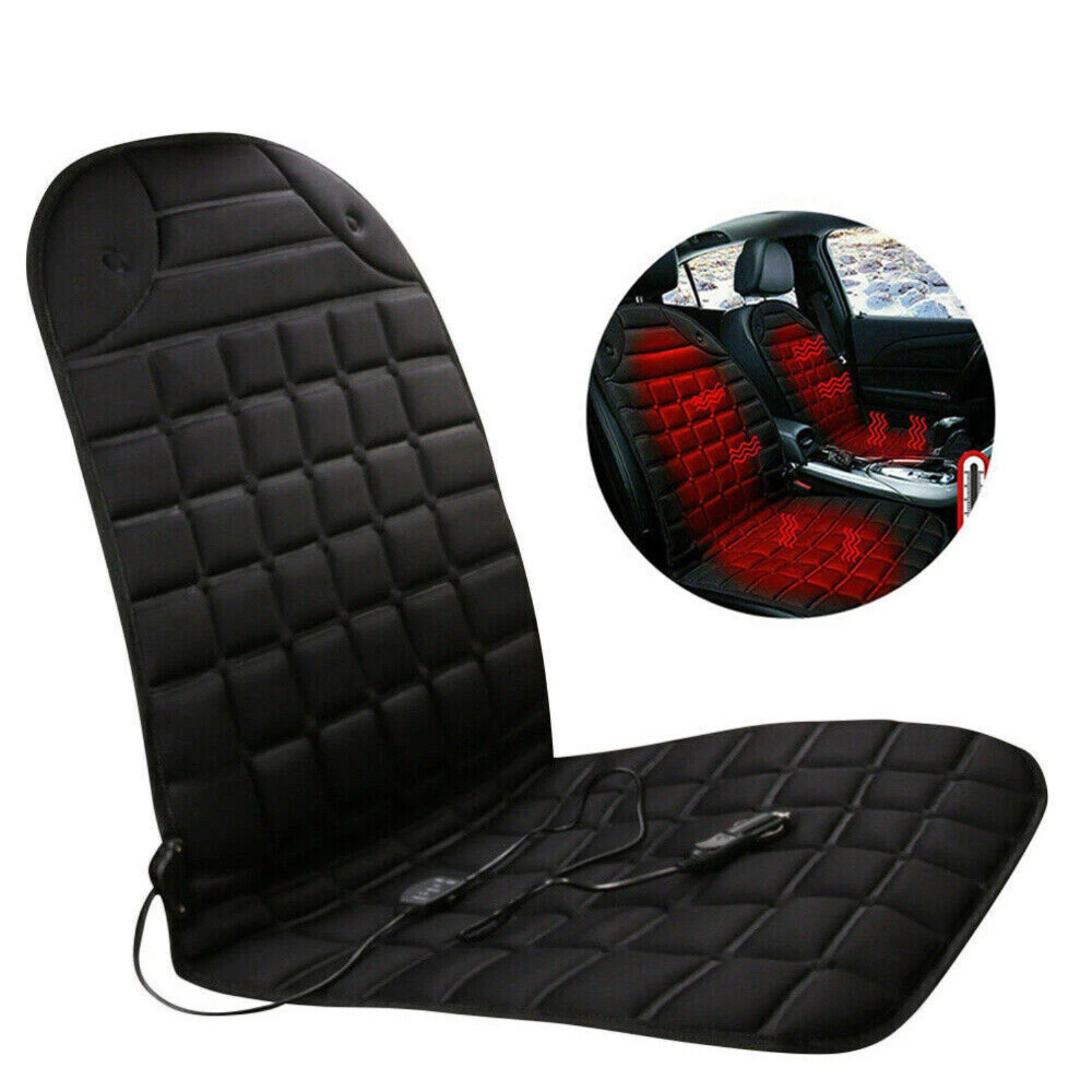 12V Universal Car Seat Heater Warmer Heated Cushion Cover Winter Use