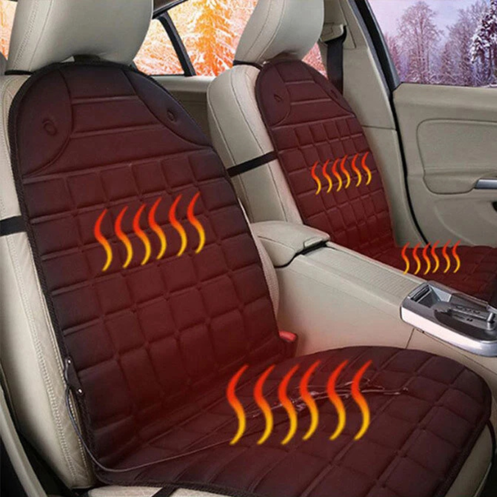 12V Universal Car Seat Heater Warmer Heated Cushion Cover Winter Use