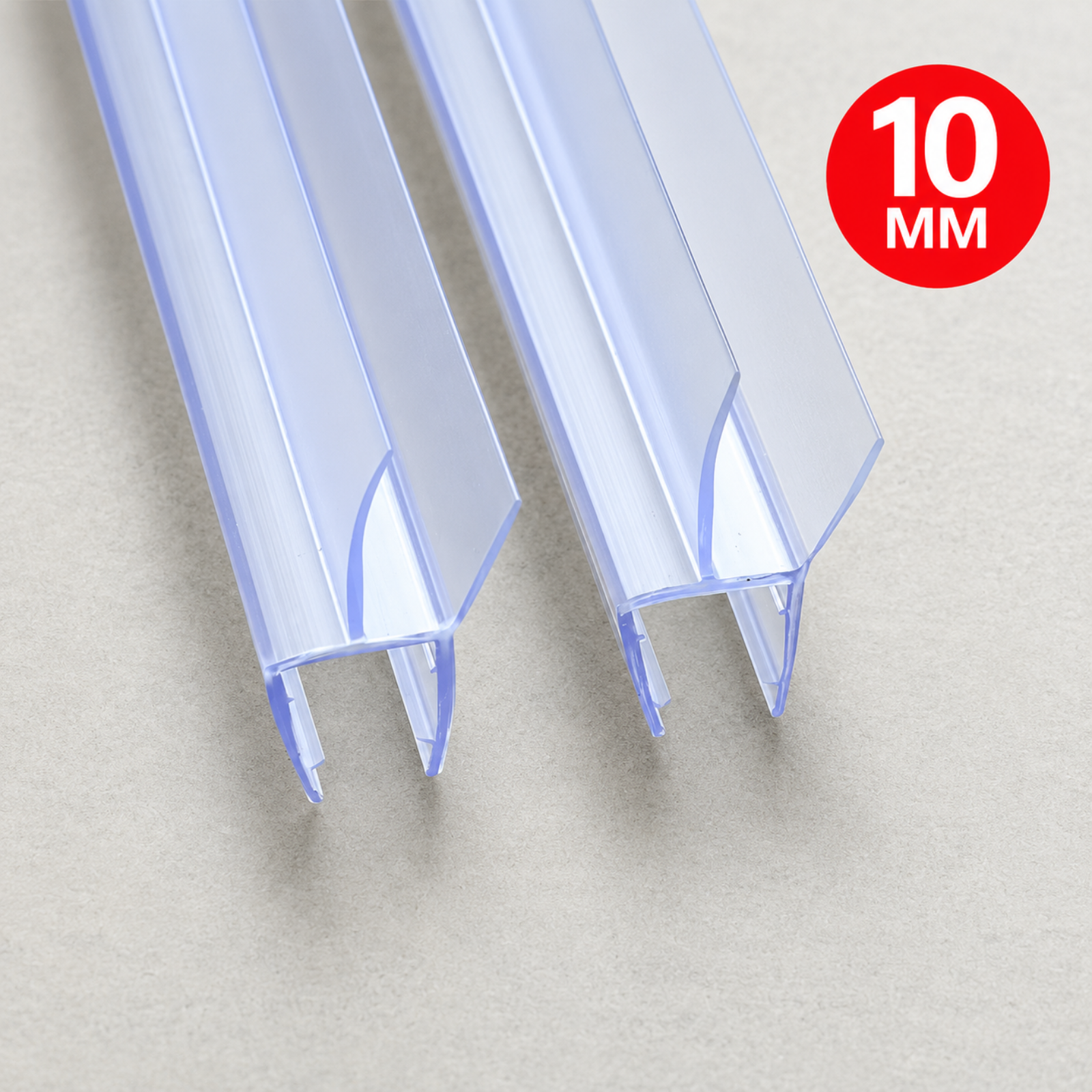 4x Shower Door Frameless Glass Bottom Seal Strips 10mm