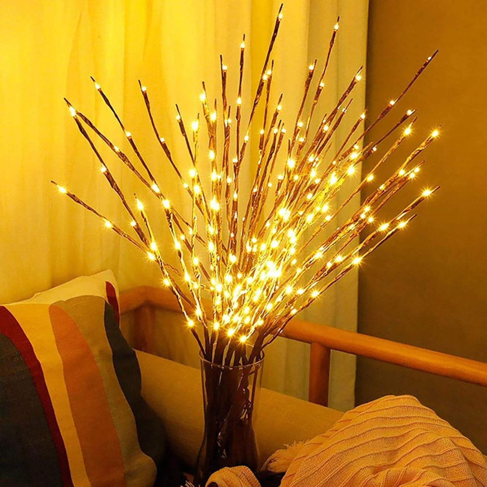 20 LED Fairy Branch Twig Light Indoor Home Decorative Lamp