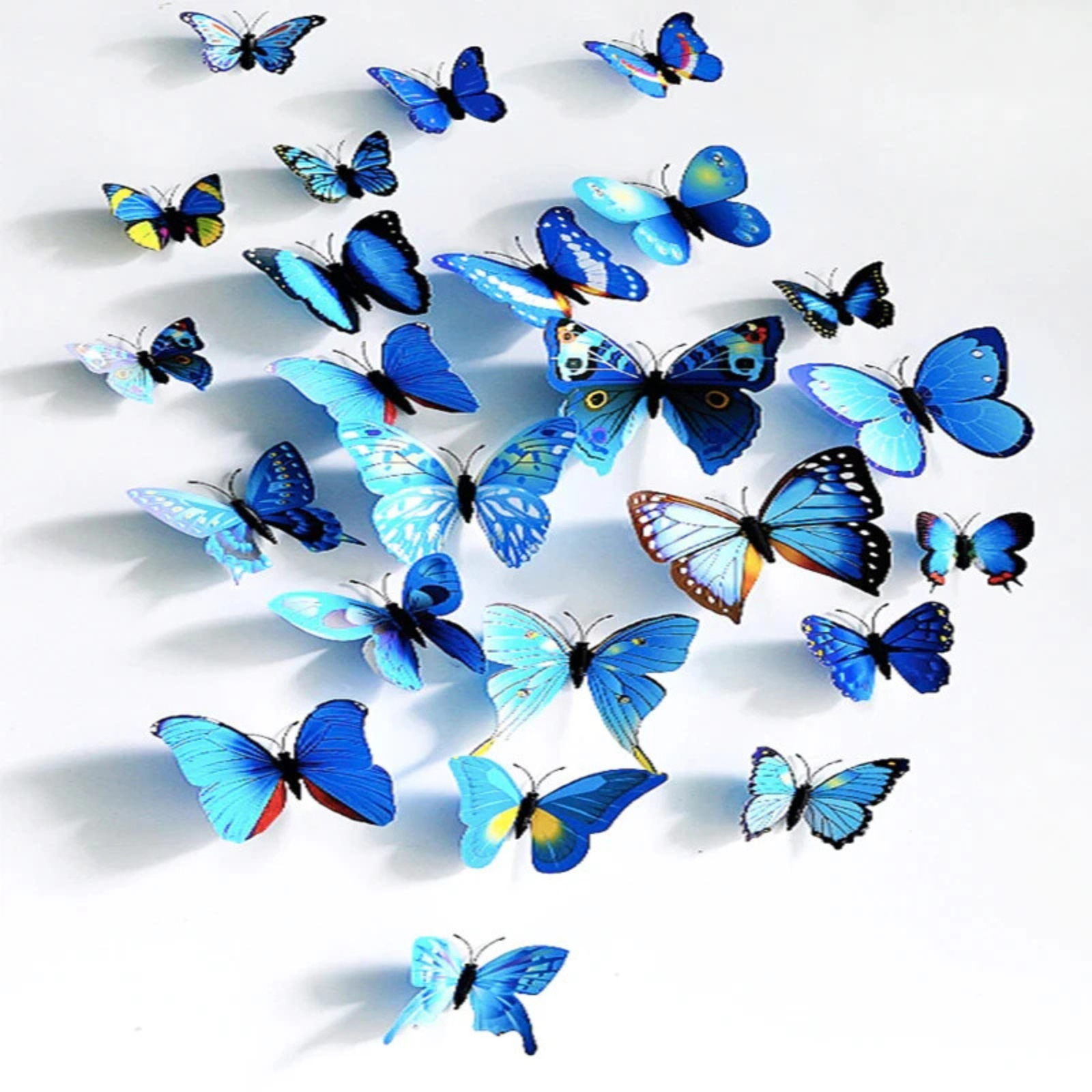 12x Blue 3D Butterfly Wall Stickers Removable Home Decor