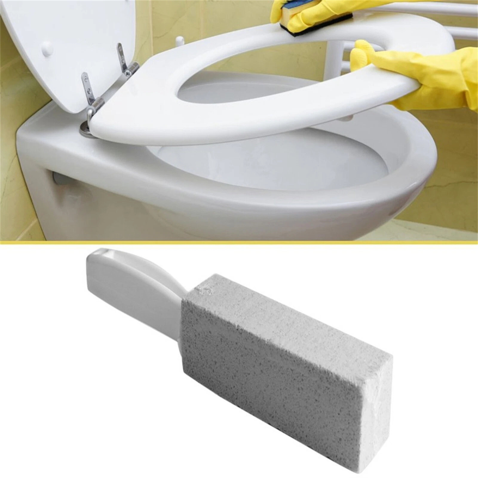 2x Toilet Bowl Cleaning Pumice Stone Brush Tile Bathroom Scrubber