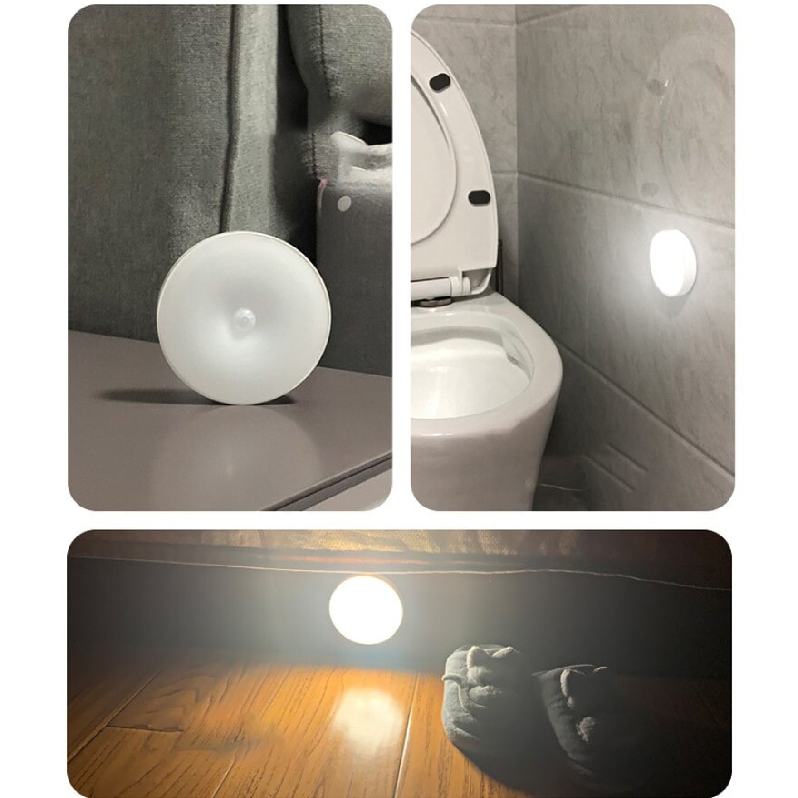 Motion Sensor LED Night Cabinet Light Body Induction Lamp USB Rechargeable