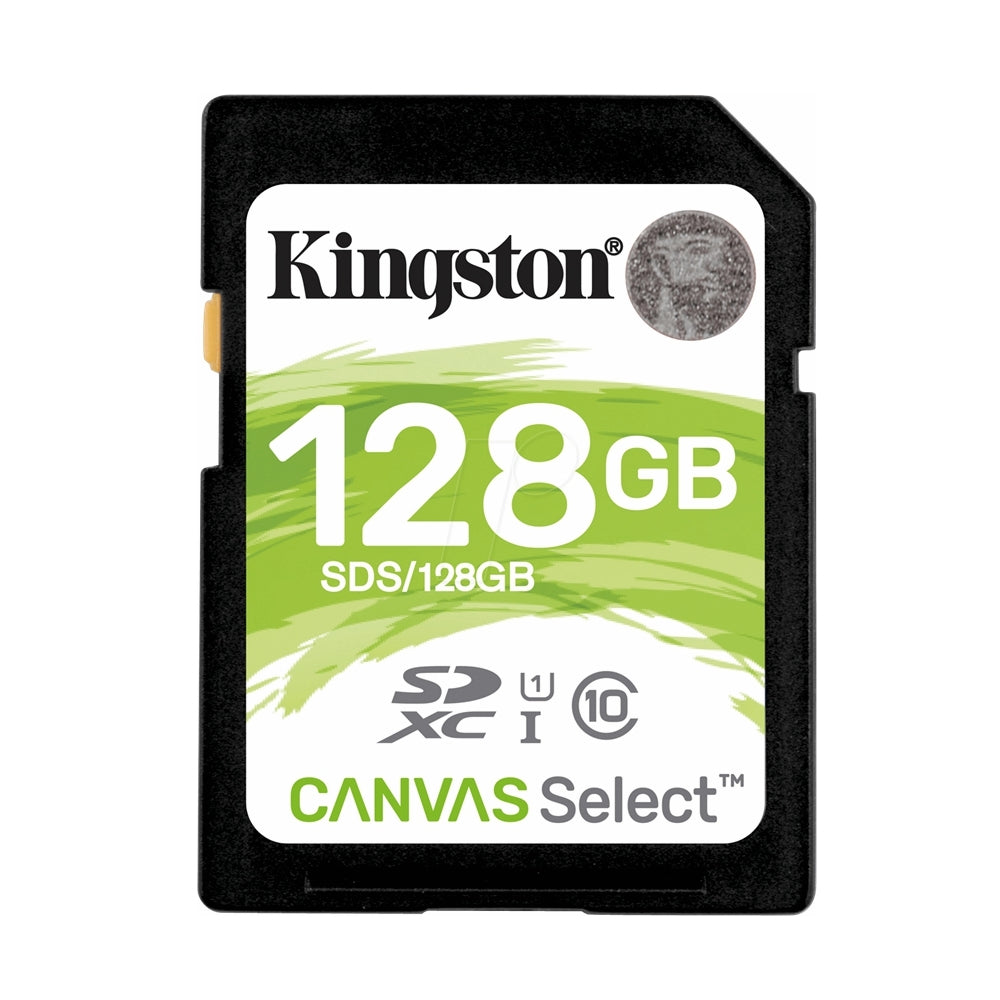 Kingston Canvas Select 128GB SD Card Class 10 SDHC UHS-I Camera HD Video 80MB/s