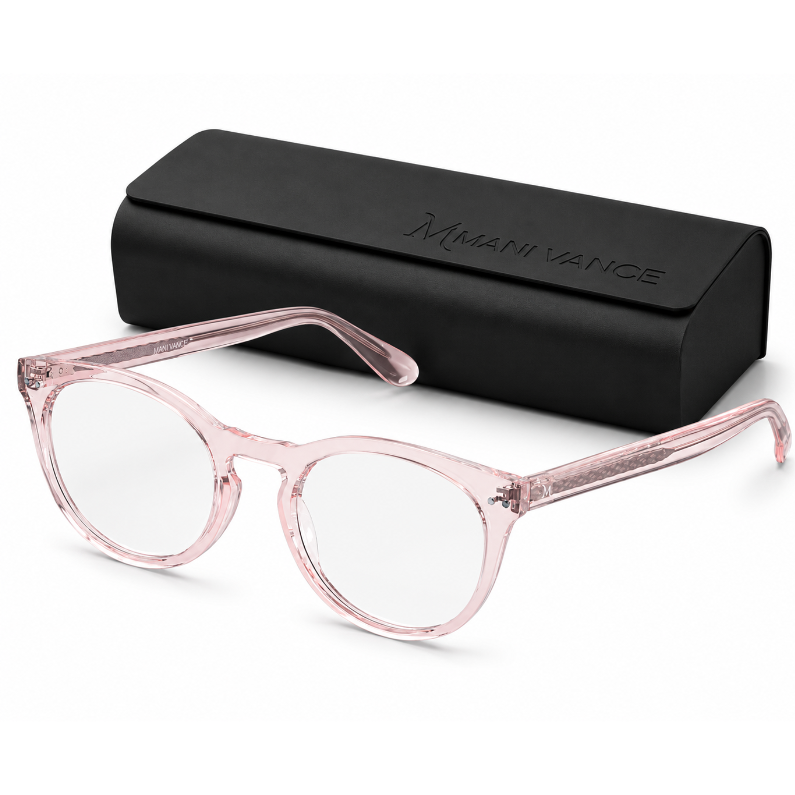 MANI VANCE Ash Pink Blue Light Blocking Computer Glasses Eye Protection