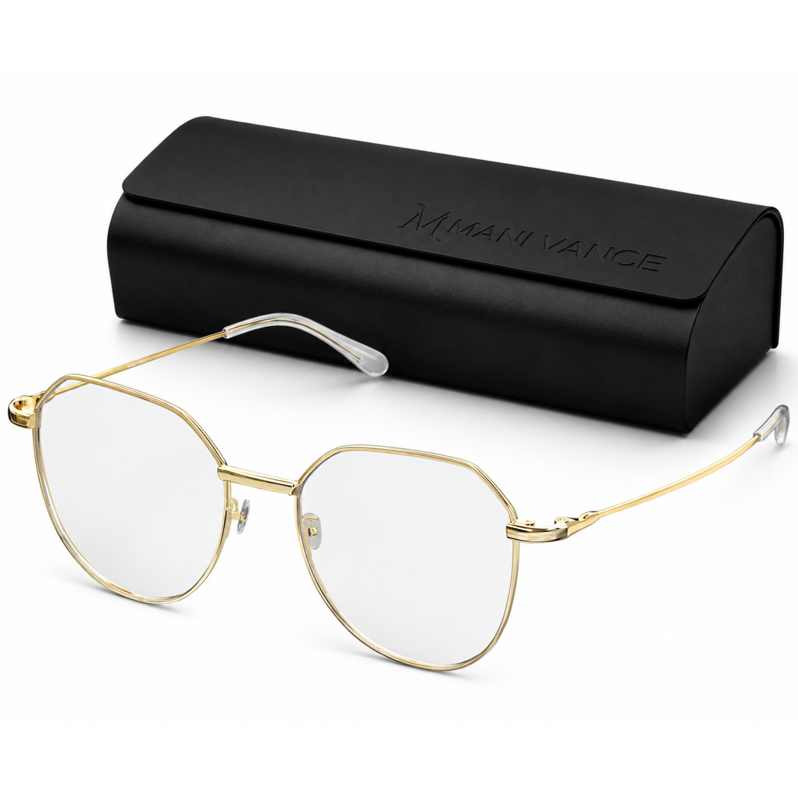 MANI VANCE Alex Gold Blue Light Blocking Computer Glasses Eye Protection