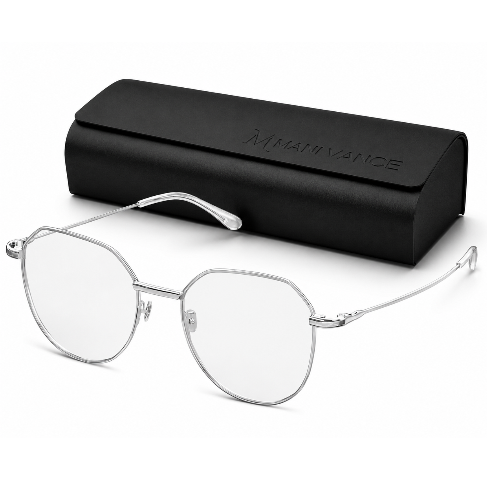 MANI VANCE Quincy Silver Blue Light Blocking Computer Glasses Eye Protection