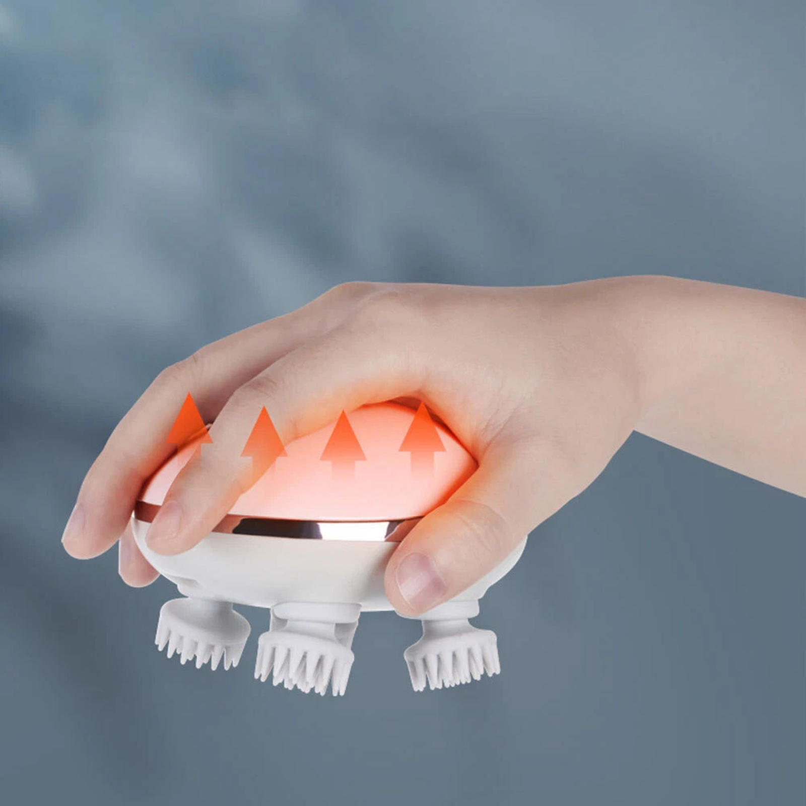 Smart Scalp Massager with Red Light and Silicone Massage Heads