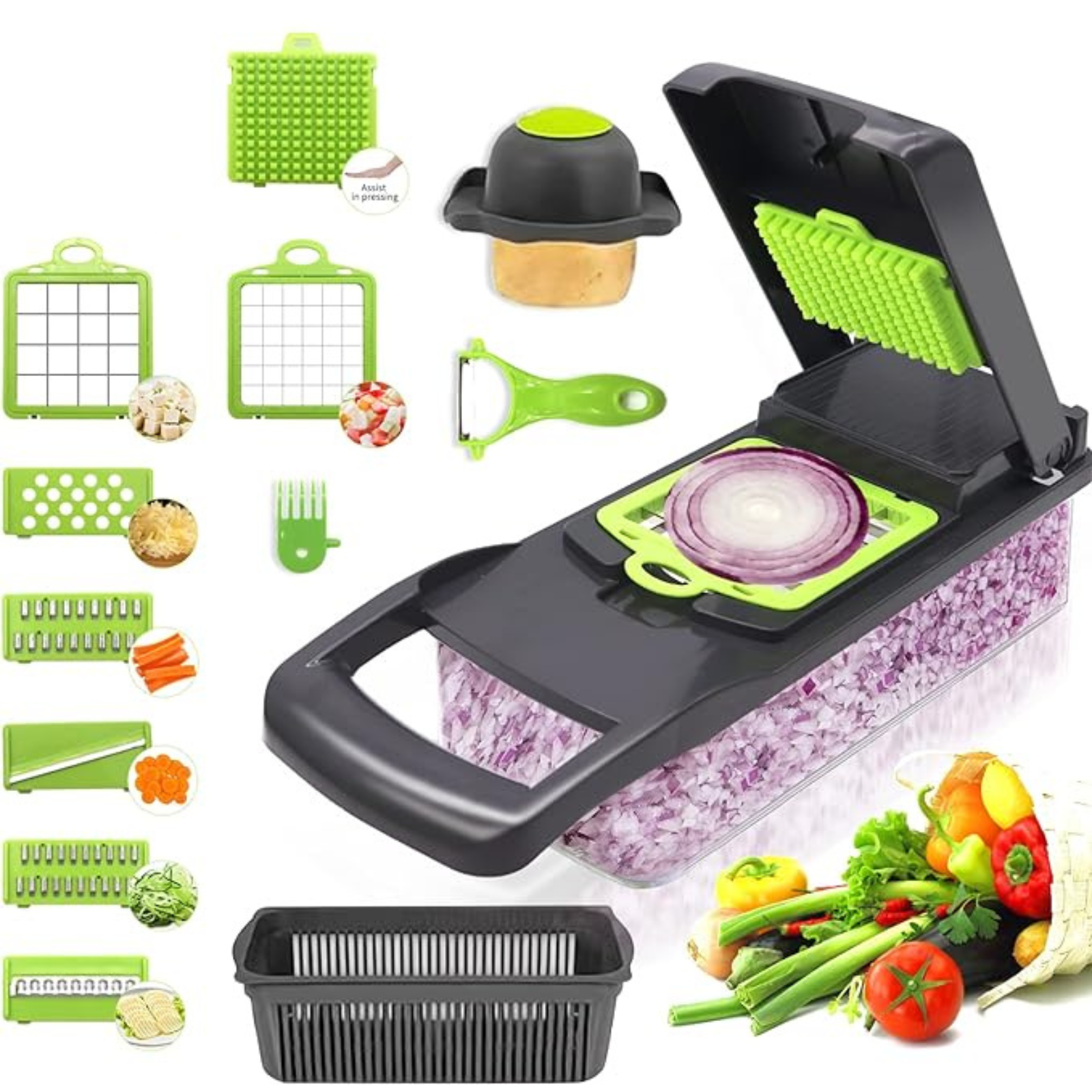 Veggie Slicer Cutter Dicer Kitchen Food Choppers Vegetable Food Onion