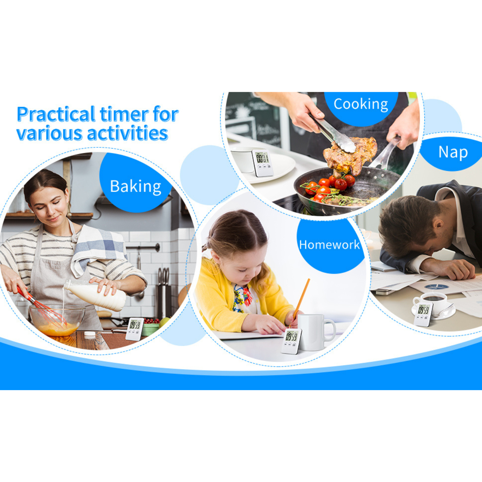 Magnetic Kitchen LCD Display 99 Minute Digital Timer Countdown Electronic Egg