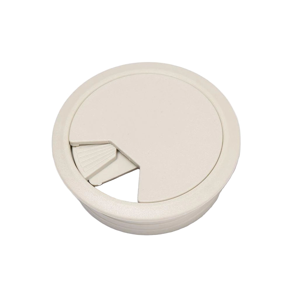 12PCS Surface Port Wire Hole Cover Computer Desk Table Grommet Cable Gray White