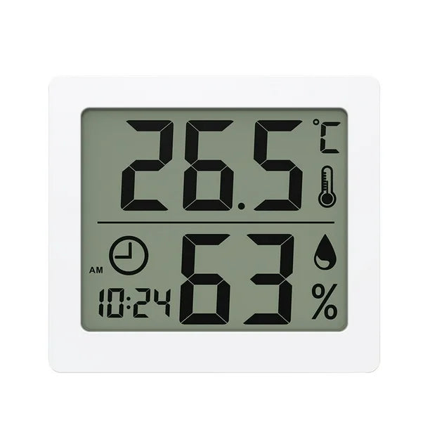 Room Temperature Indoor LCD Hygrometer Tester Digital Thermometer Humidity White