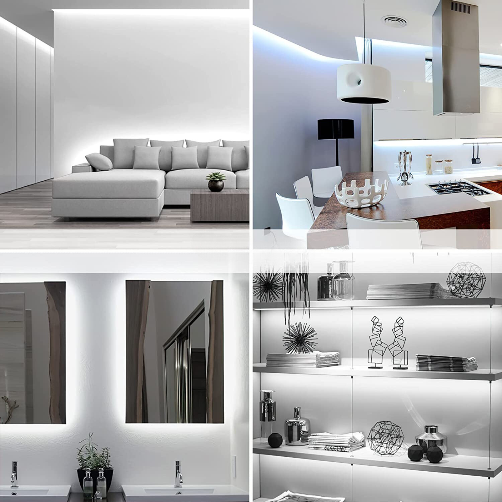 Waterproof Cool White 12V LED Strip Lights Camping Caravan Light 5M