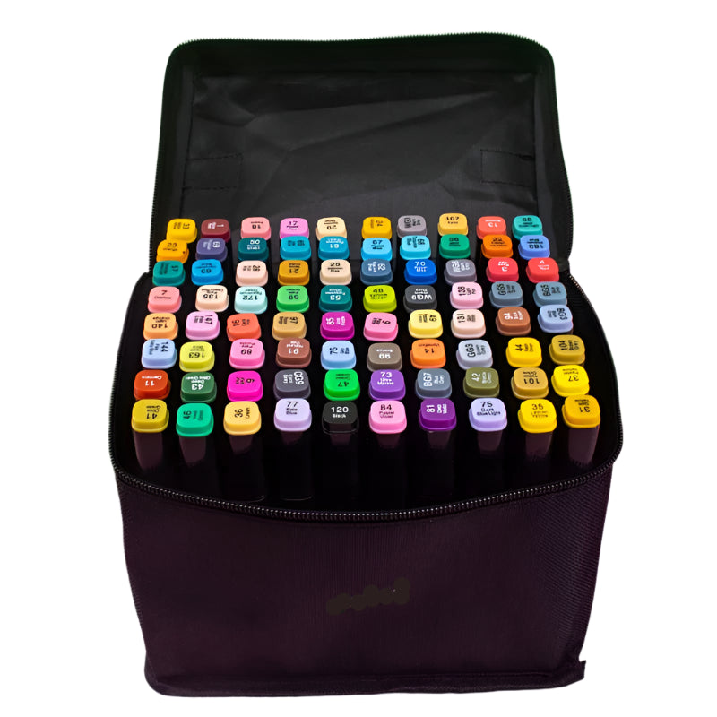 Graphic Artist Sketch Markers Set 80pcs Dual Headed Color Marker Pen
