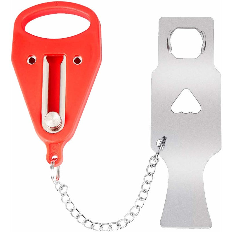 Safe Lock For Home Security Portable Red Door Lock Travel Safety Addalock