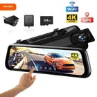 Dash Cam Front and Rear for Car WOLFBOX G930 4K 10" Rear View Mirror Camera