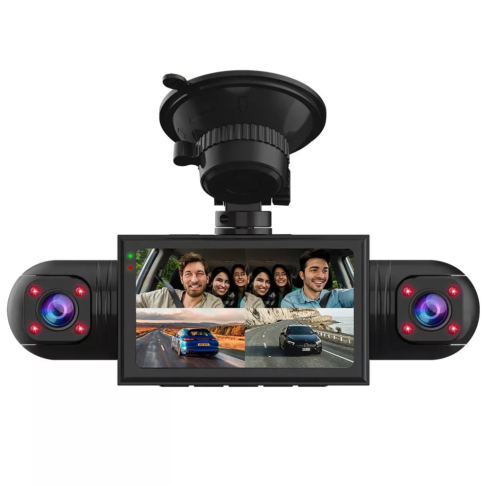Front Rear Camera Video DVR Recorder 1080P Car Dash Cam Traffic Recording