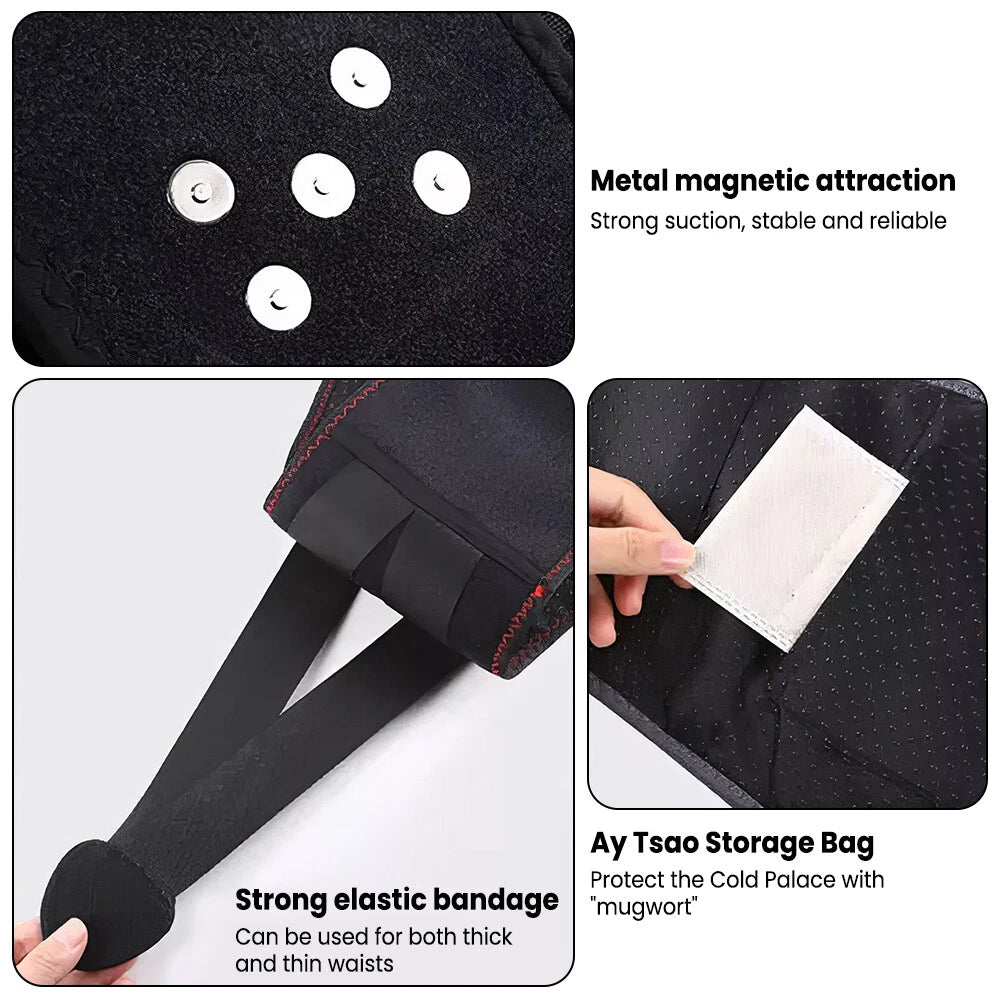 Abdomen Pain Relief Back Support Lumbar Waist Belt Electric Heating Massager