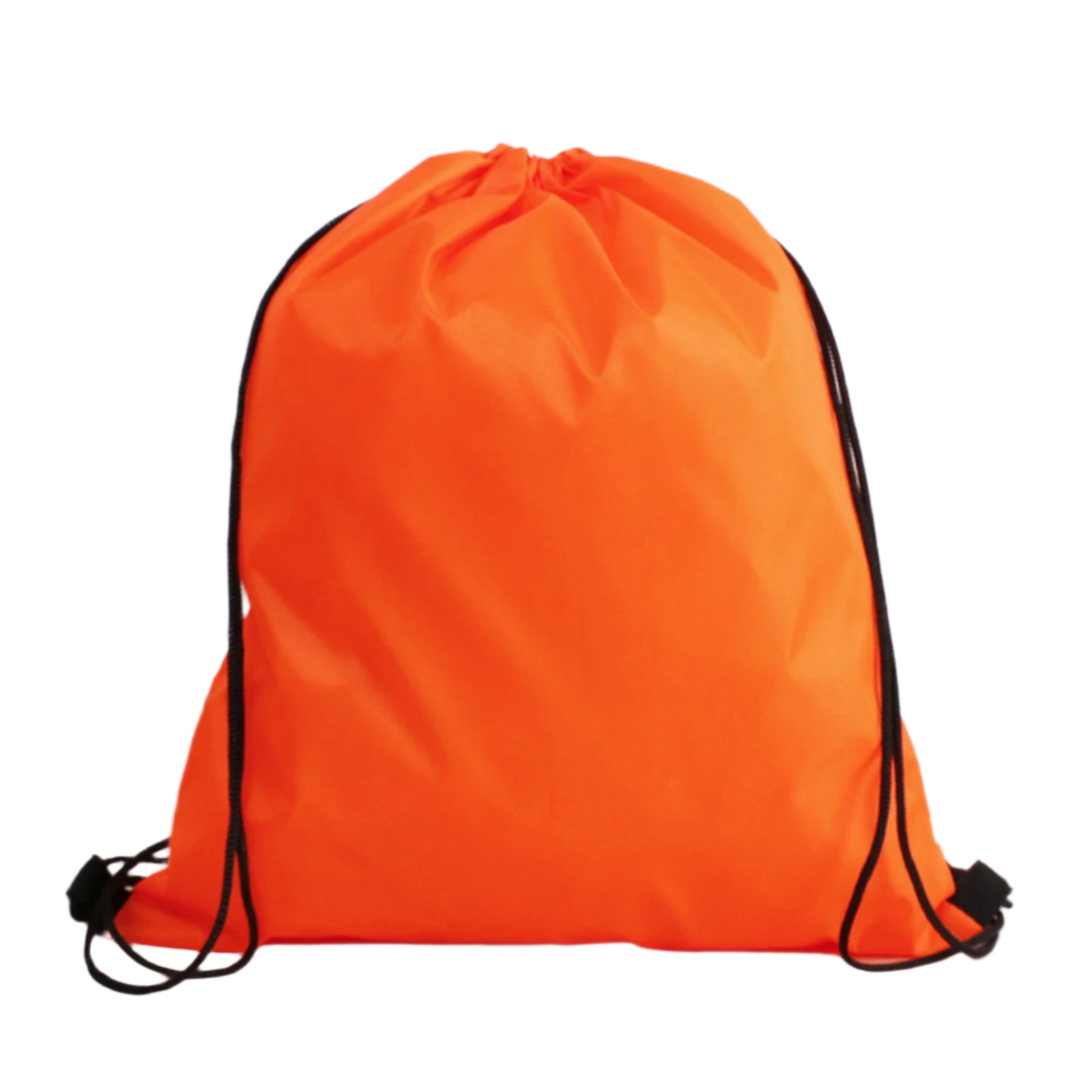 School Gym Drawstring Bag Waterproof Sport String Tote Casual Backpack Orange