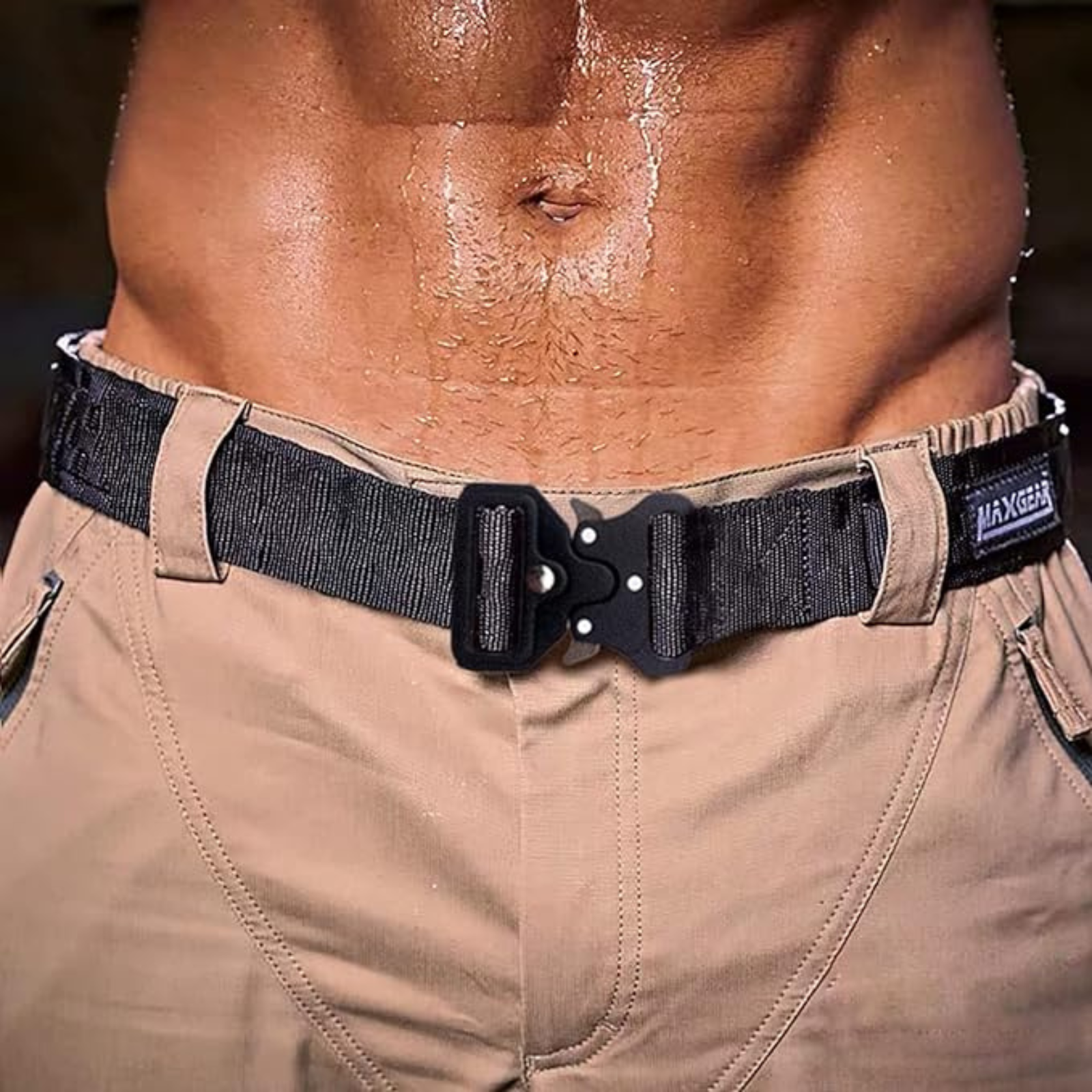 Nylon Belt Tactical Waistband Canvas Black Outdoor Sport Military Web Belt