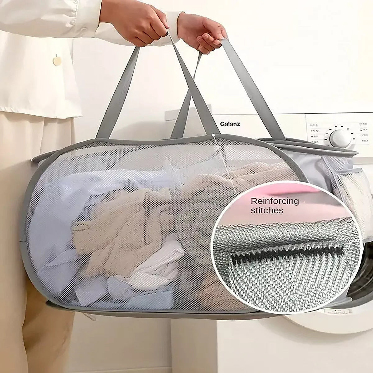 Collapsible Dirty Clothes Hamper Large Folding Laundry Basket Storage Organizer