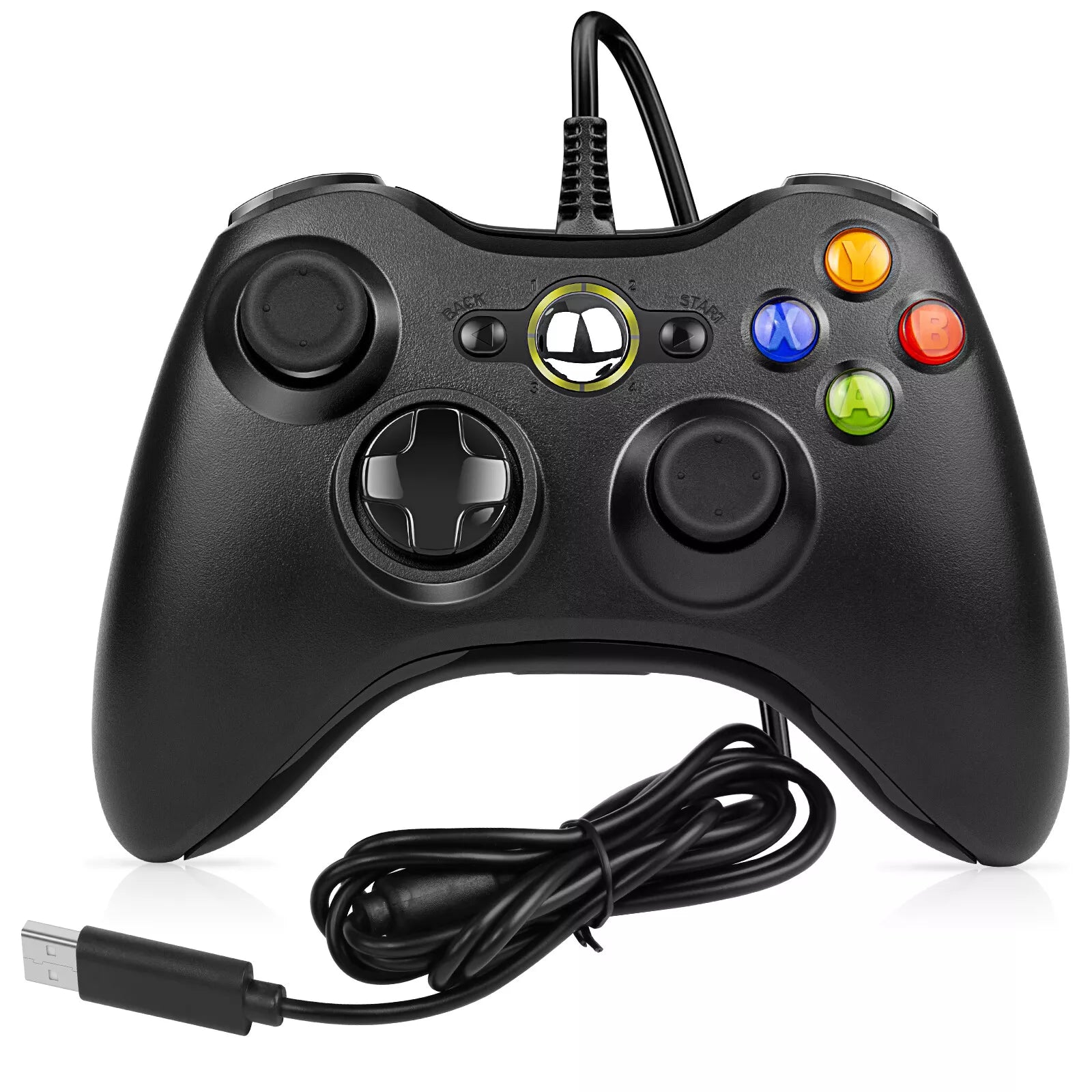 Gamepad XBOX 360 Console Windows PC Game Wired Game Controller Black