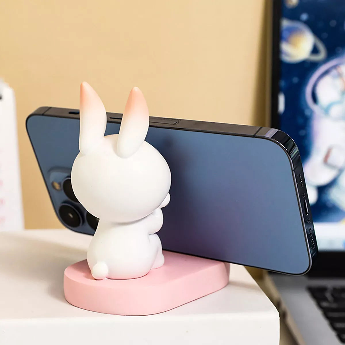 Cute Mobile Phone Stand Cartoon Rabbit Phone Holder Office Desktop Stand
