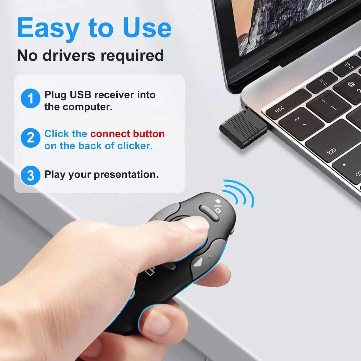 Laser Pointer Presentation Remote Wireless Presenter PowerPoint Mouse Clicker