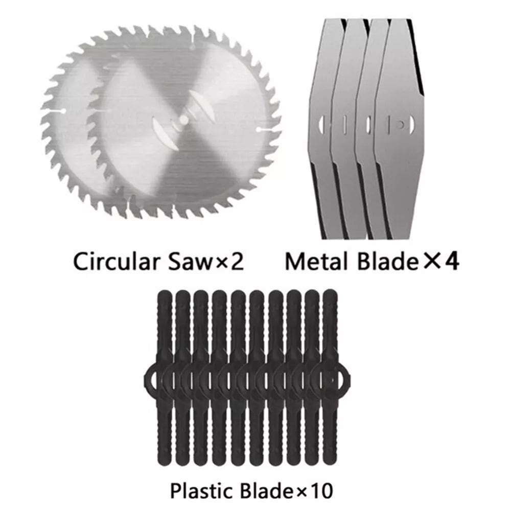 Garden Weed Brush Cutter Tools Grass Trimmer Strimmer Universal Steel Blades 6in