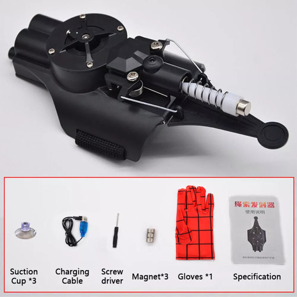 Black Web Shooter Dart Spider-Man Glove Dart Blaster Launcher Toys Spiderman