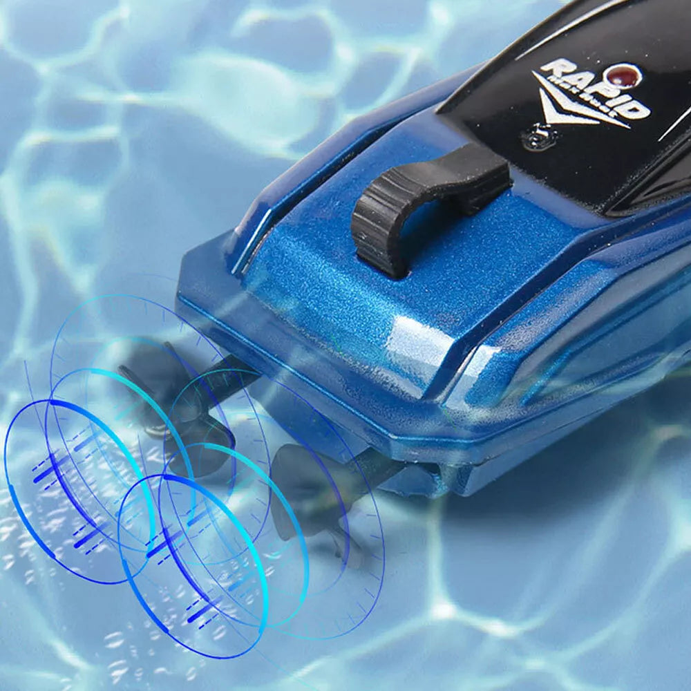 High Speed Racing Boat 4CH Remote Control Mini RC Boats 2.4G LED Light Toy
