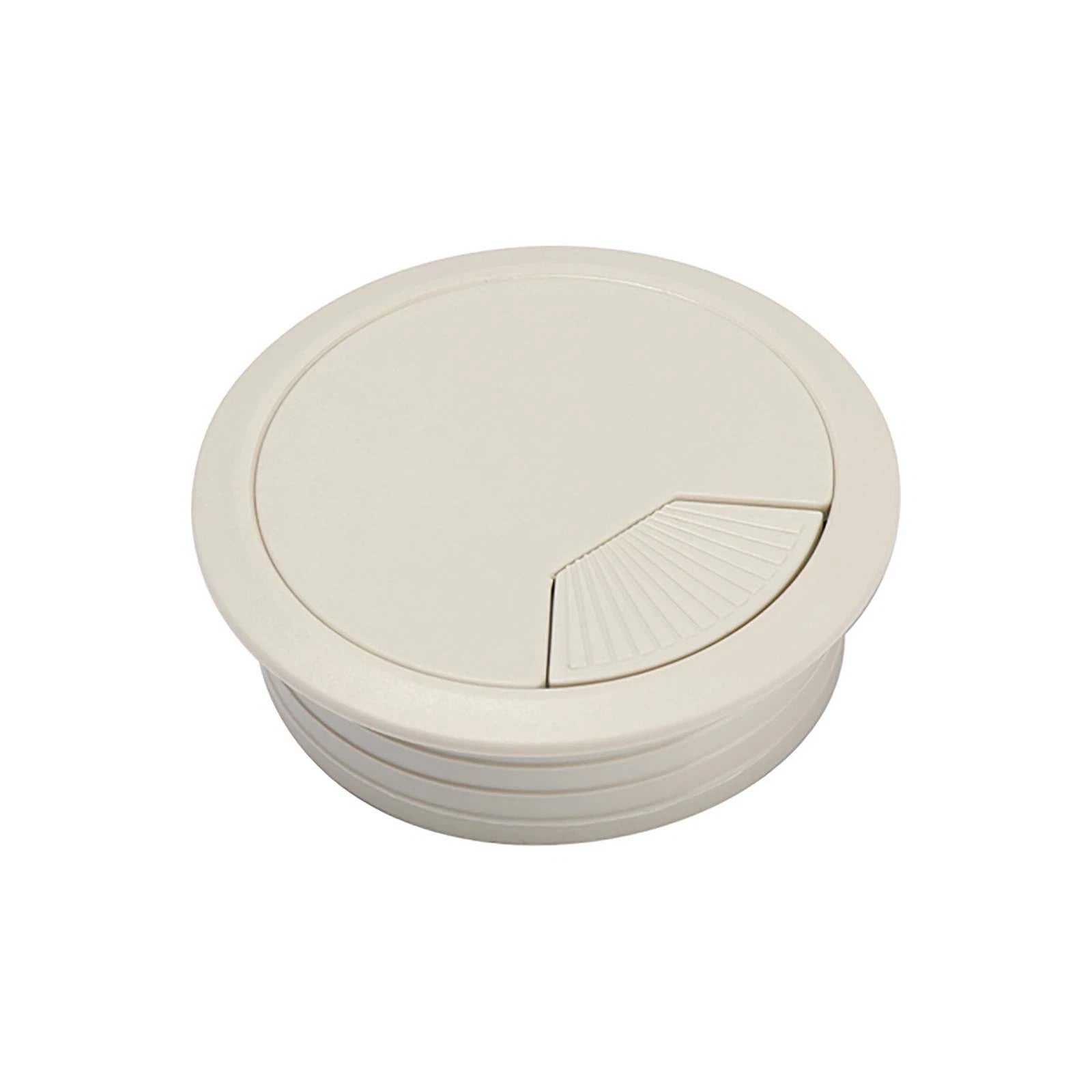 12PCS Surface Port Wire Hole Cover Computer Desk Table Grommet Cable Gray White