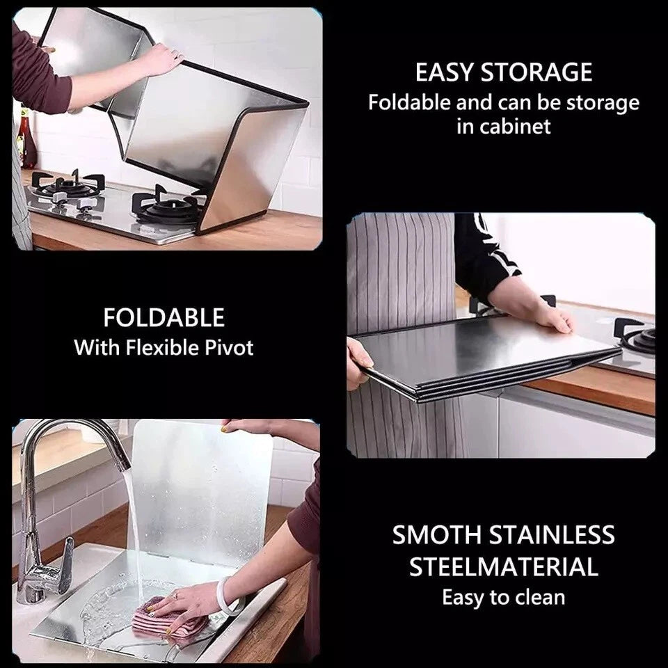 Oil Anti Splatter Shield Washable Cooking Frying Splash Guard Kitchen Screen