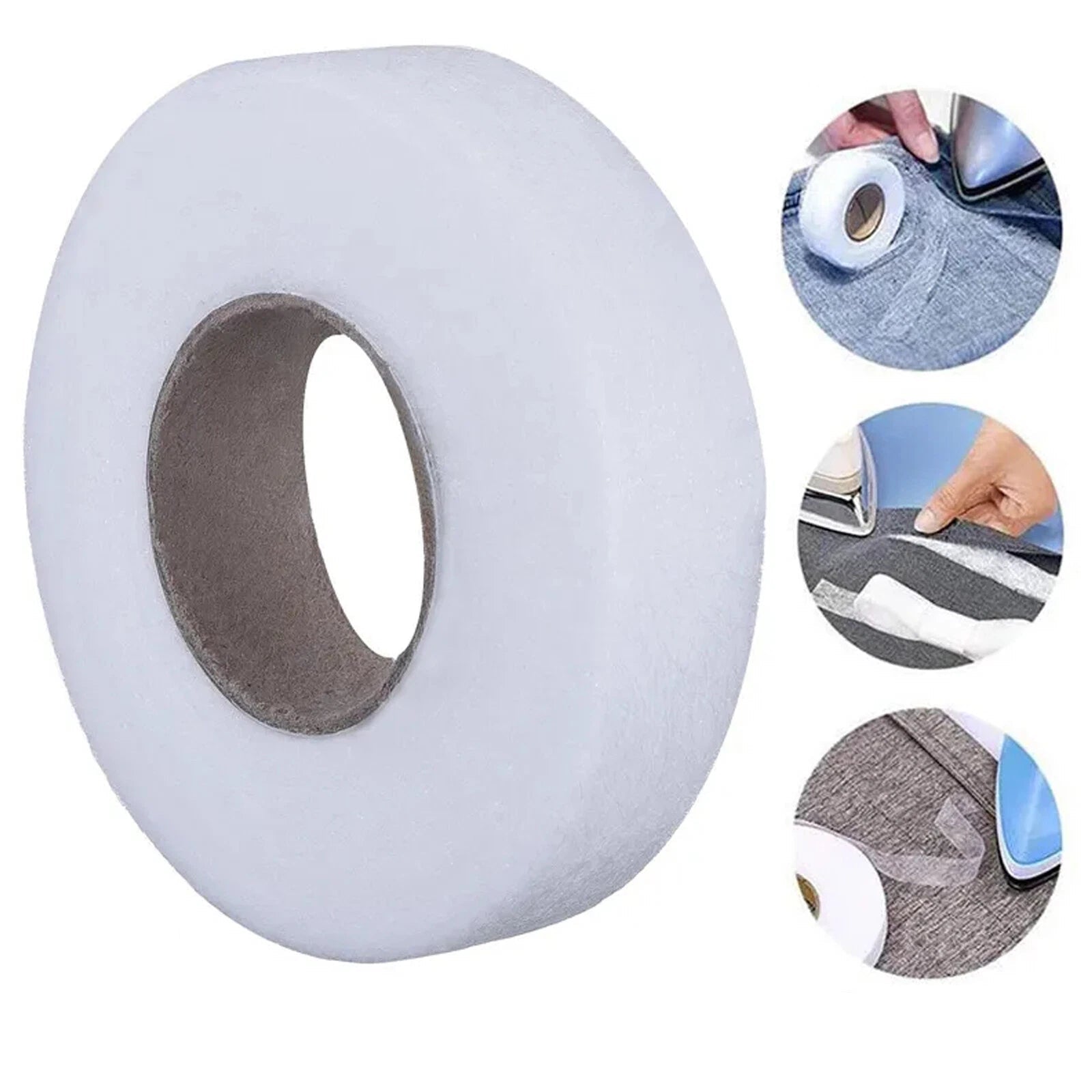 64M Adhesive Hem Fabric Fusing Tape Iron-on Hemming Tape 15mm Wide