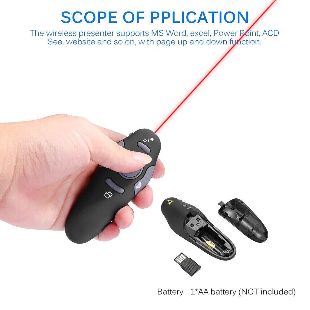 Laser Pointer Presentation Remote Wireless Presenter PowerPoint Mouse Clicker