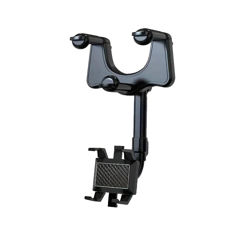 360° Rotatable Retractable Rearview Mirror Multifunctional Car Phone Holder