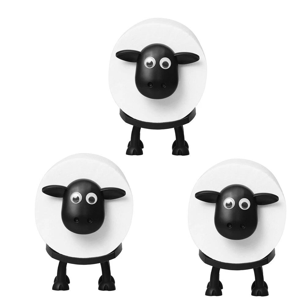 3X Bathroom Stackable Tissue Storage Paper Rack Stand Sheep Toilet Roll Holder