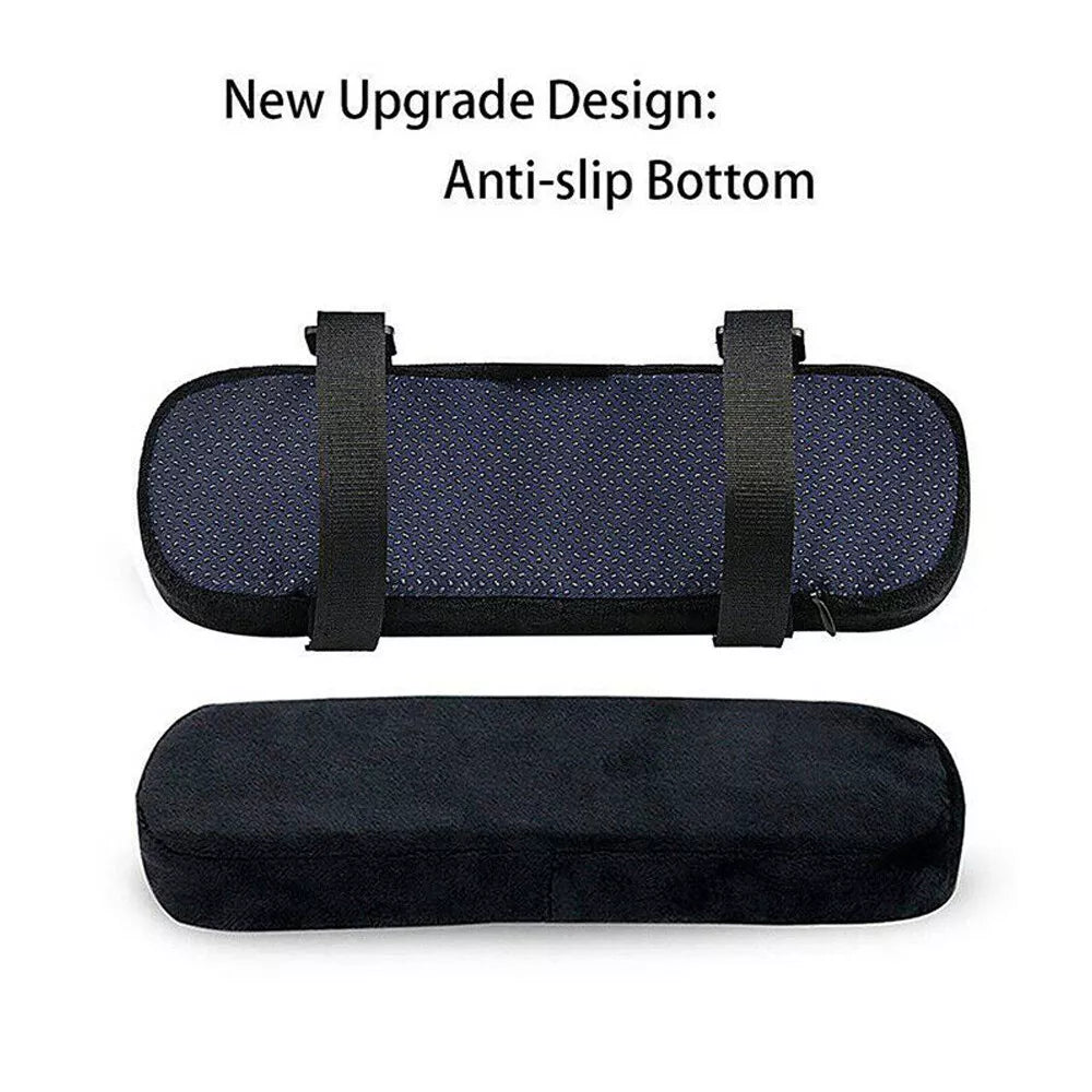 2PCS Elbow Arm Rest Pad Memory Foam Cushions Support Cover Chair Armrest