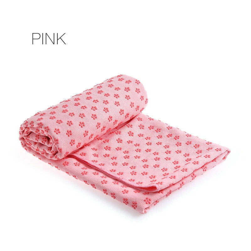 Microfiber Thick Fitness Gym Blanket Non-Slip Eco-friendly Yoga Mat Towel Pink