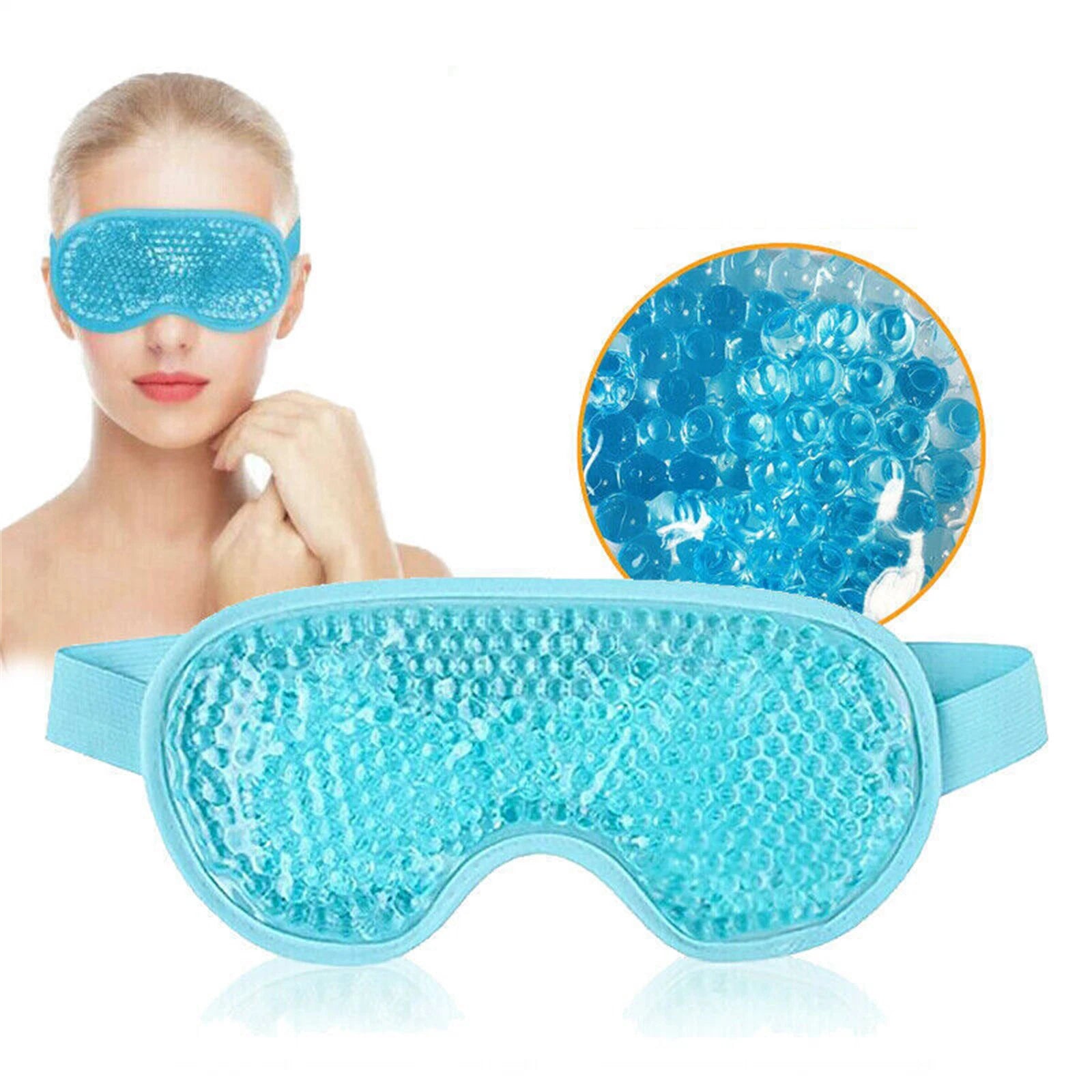 Reusable Cooling Ice Pack Hot Cold Mask Gel Beads Eye Spa Pain Relief Tired Eyes