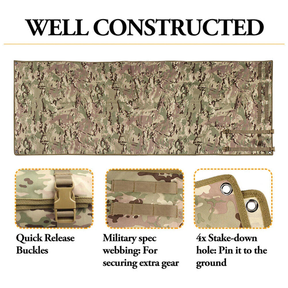 Training Molle Roll Up Hunting Gun Pad Tactical Shooting Range Mat Camouflage