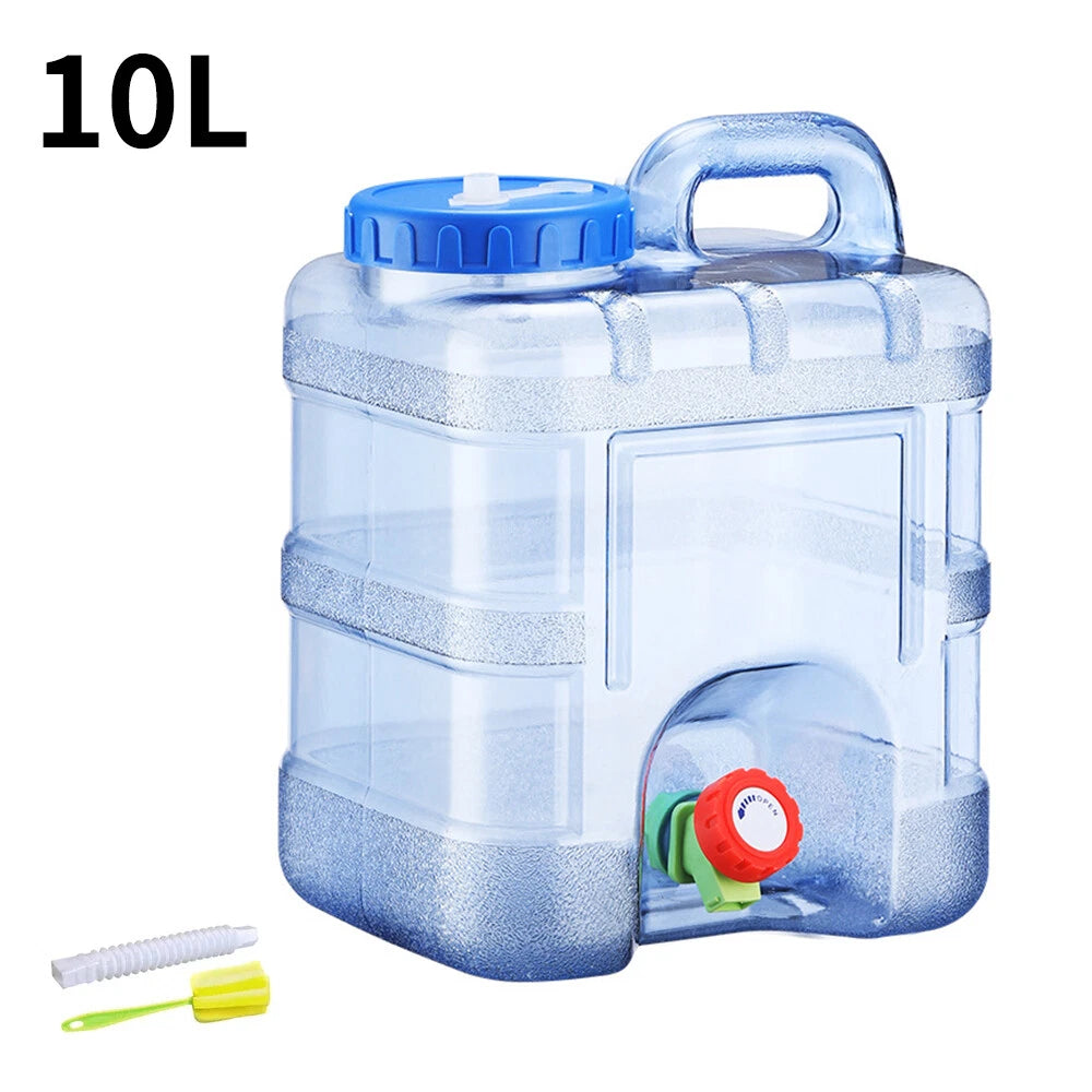 10L Water Container Outlet Tap Barrel Portable Water Bucket Camping Outdoor