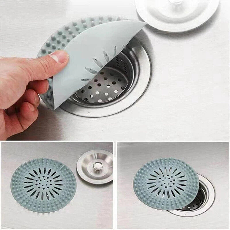 Bathroom Floor Laundry Hair Stopper Plug Silicone Drain Cover Sink Catcher