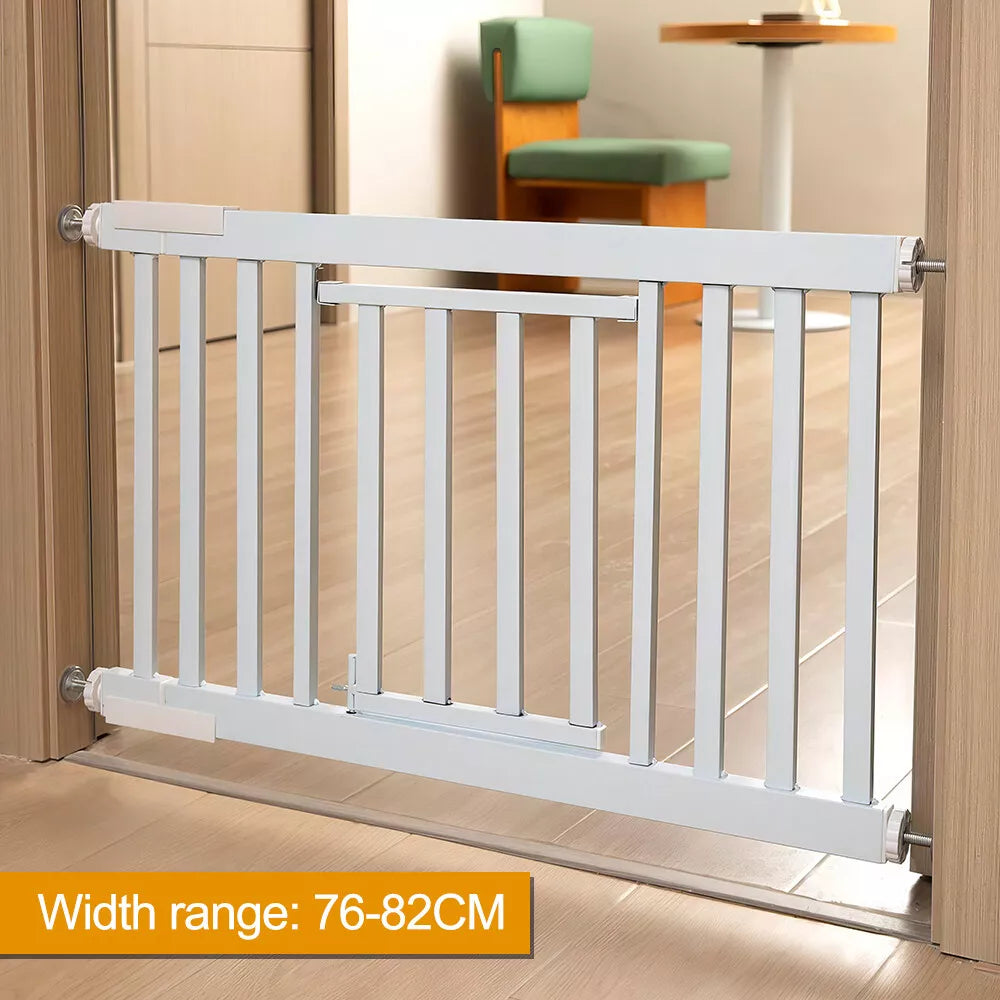 Dog Door Fence Safety Stair Barrier Expandable Metal Pet Gate Security Door