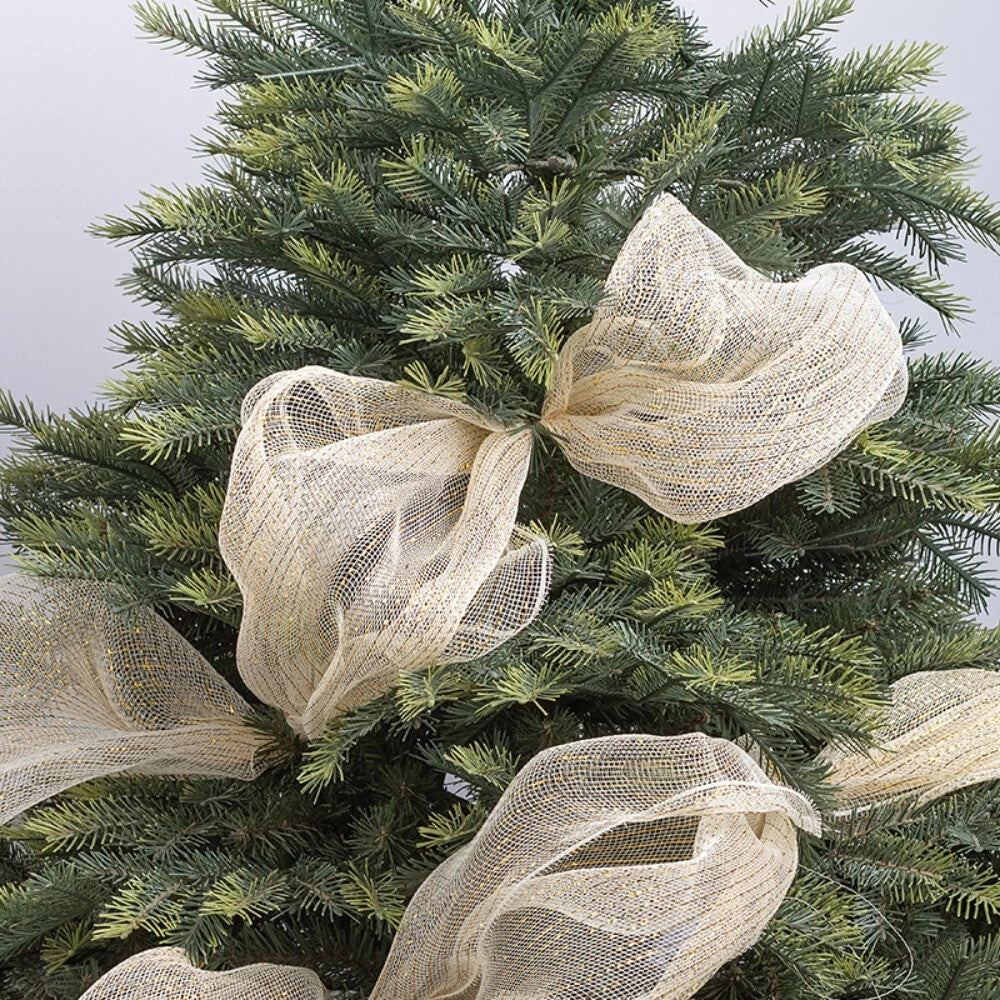 Metallic Polynet Deco Mesh Ribbon Roll 26cm Christmas Gift Crafts Decorations