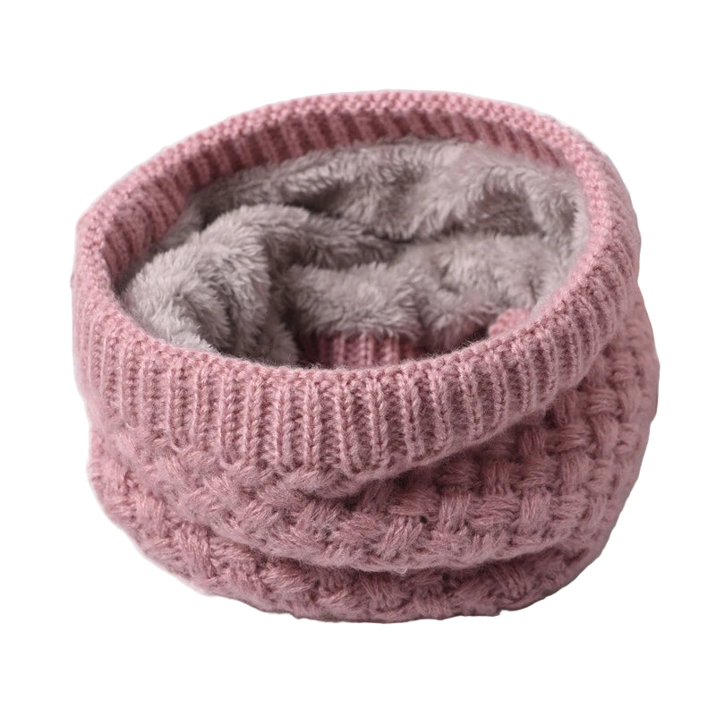 Winter Knitted Scarf Thermal Warm Thicken Chunky Neck Warmer Tube Pink