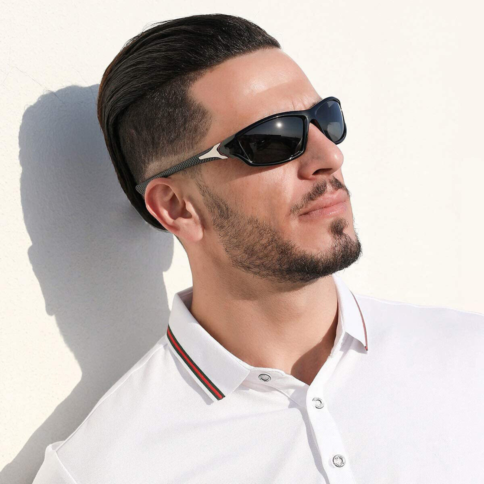 UV400 Polarized Glasses Men Sunglasses Fishing Sports Driving Eyewear Black